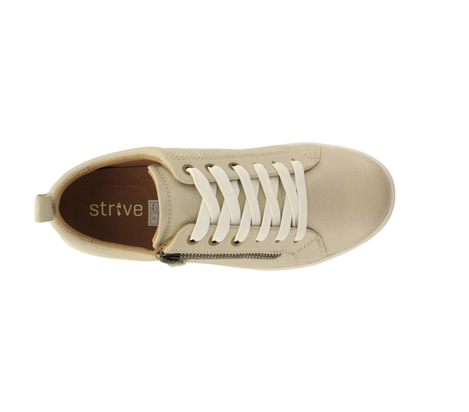 Strive Talia Women's Casual Comfort Shoe - Strive Footwear Talia Latte Birdseye