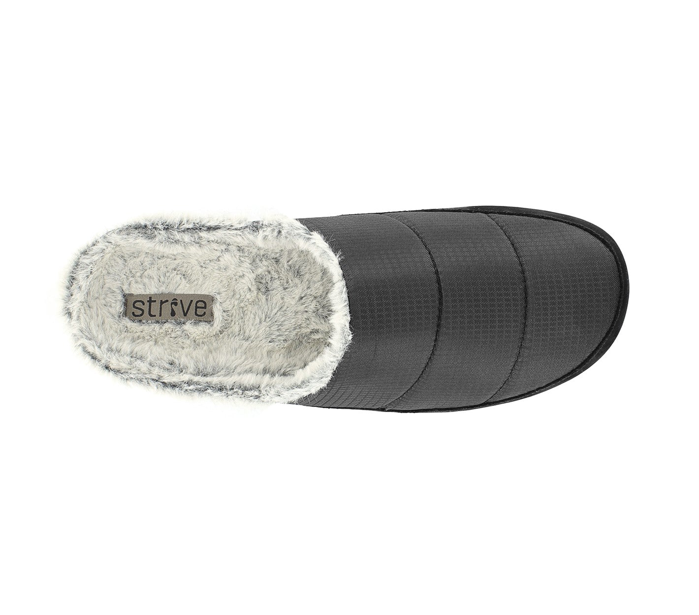Strive Men\'s Supportive Slipper - Vancouver - Black - Overhead