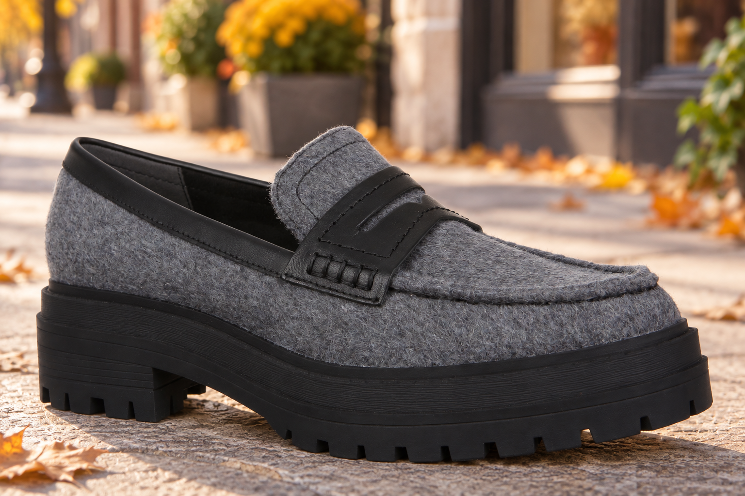 Vionic Georgia 2 Women's Flannel Wool Lug-Sole Loafer - Lifestyle - generated