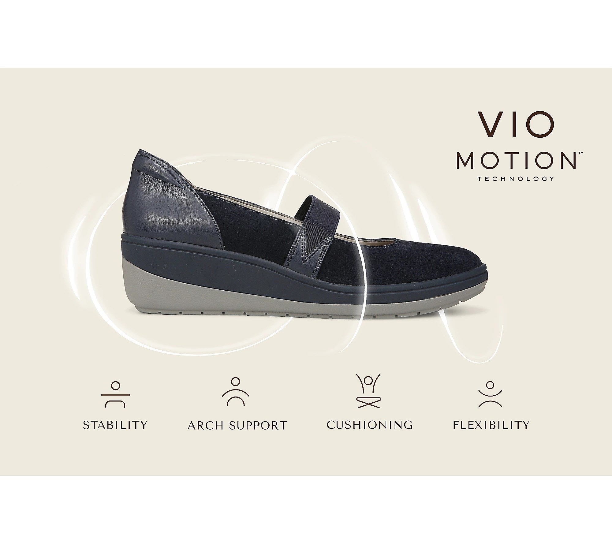 Vionic Judie Women's Mary Jane Wedge Casual Shoe - Judie Lifestyle