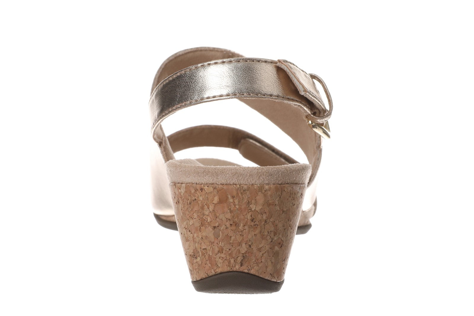 Vionic Marian Womens Wedge Sandals - Back Gold
