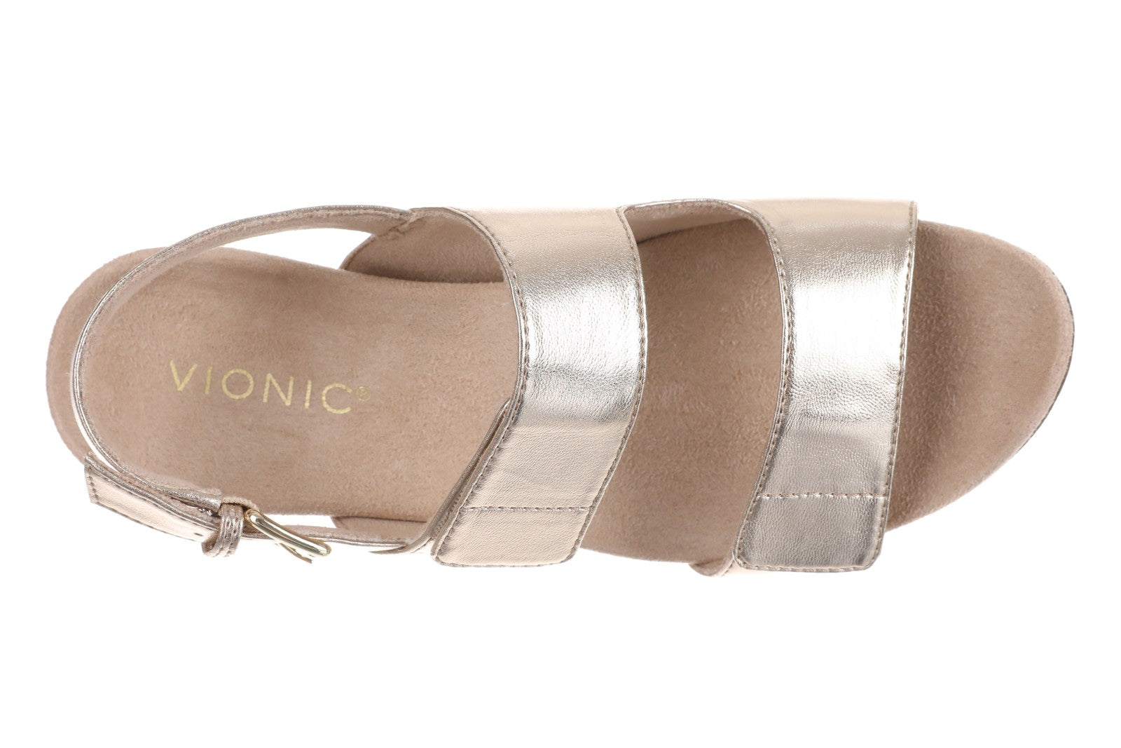 Vionic Marian Womens Wedge Sandals - Top Gold