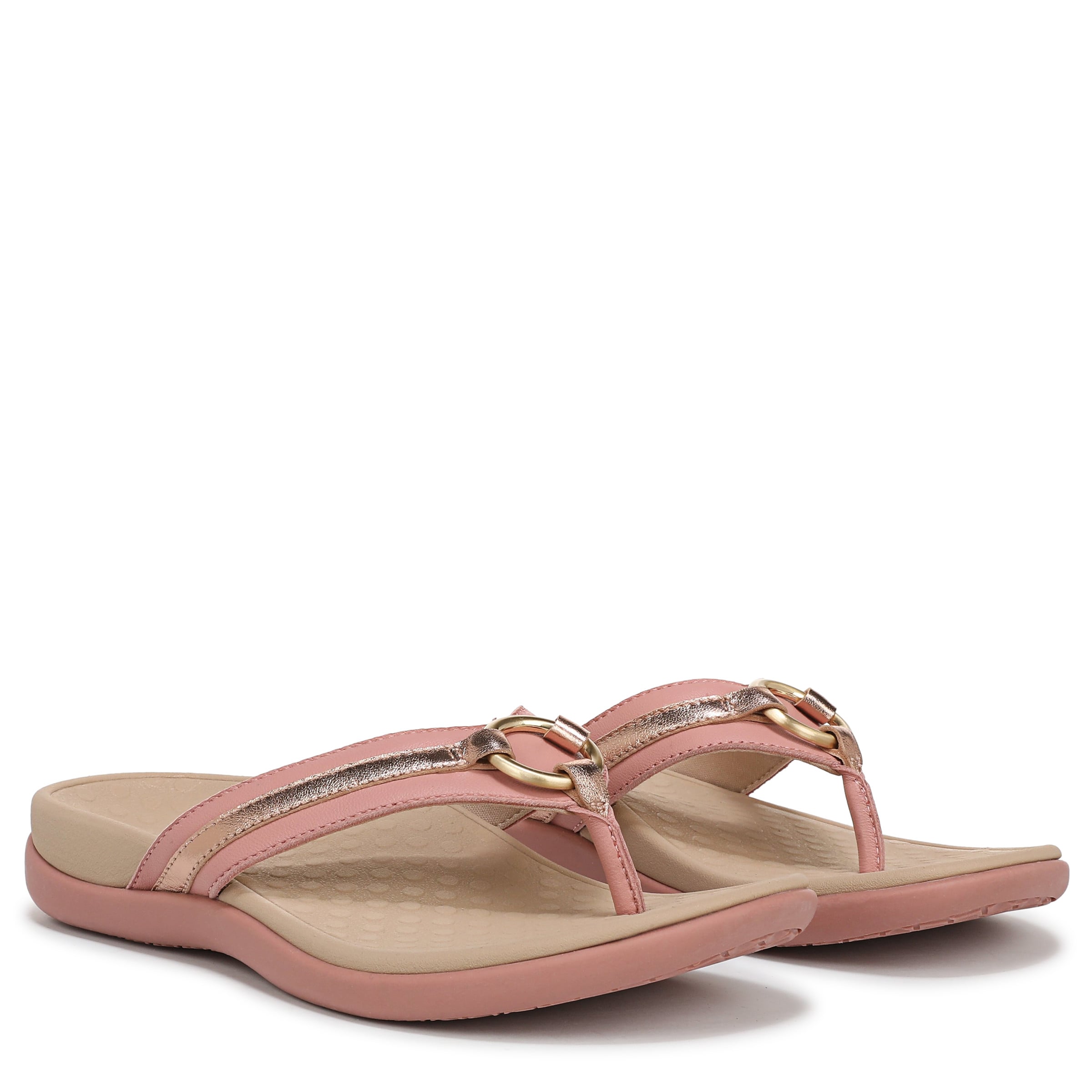 Vionic Aloe - Rosewood Rose Gold - Pair Front Three-Quarter View