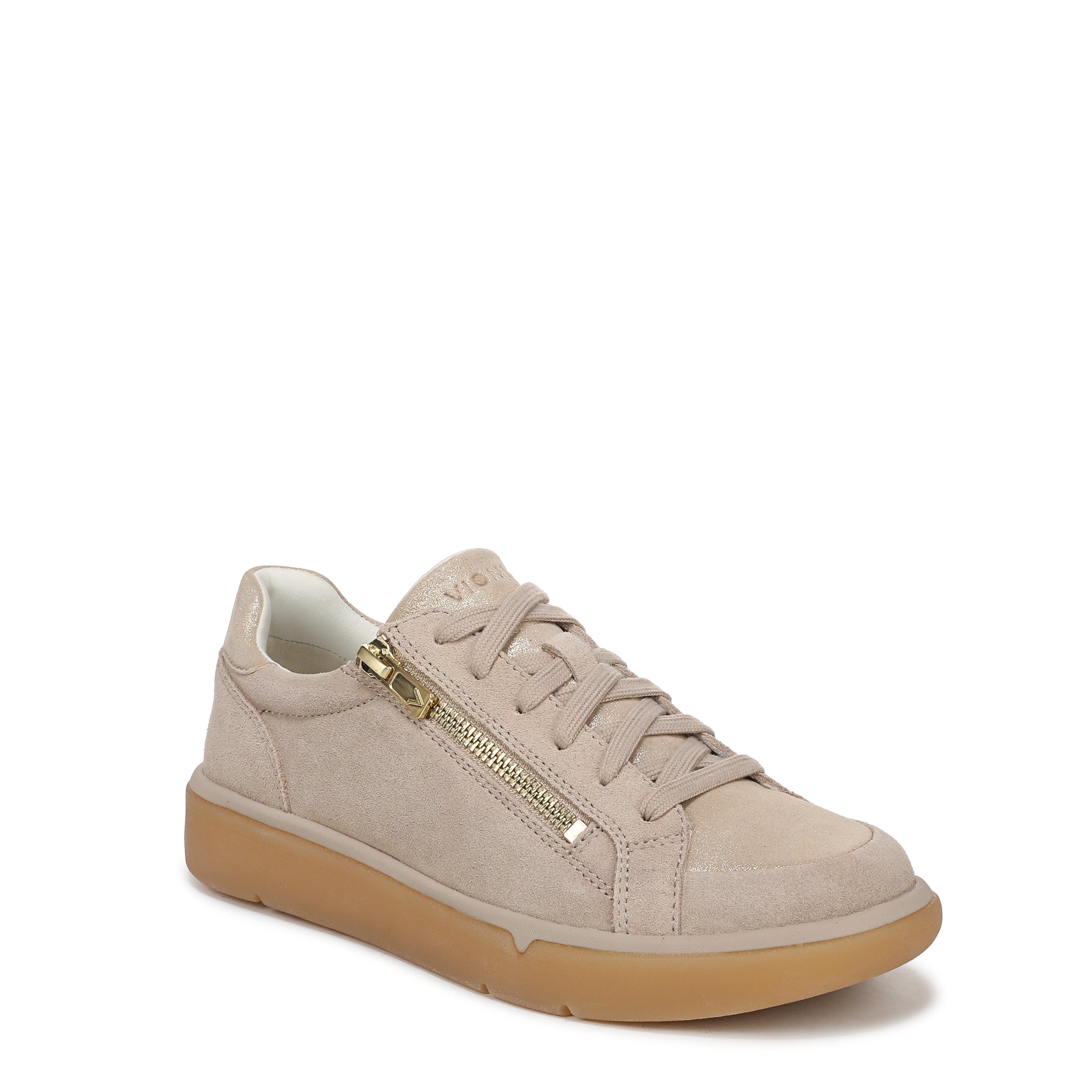 Vionic J9617L6251 - Lucid Beige/Gold Leather - Main Front Three-Quarter View