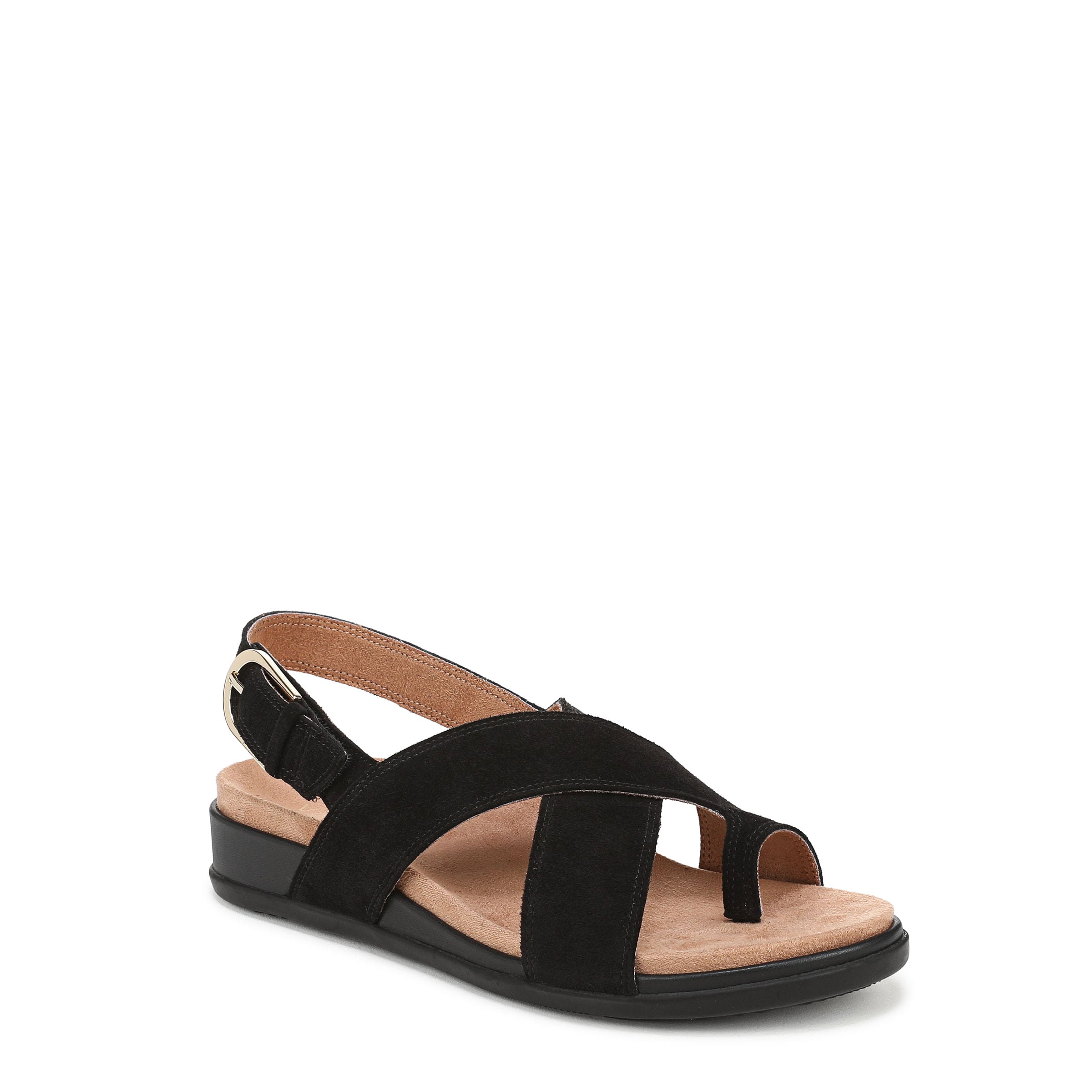 Vionic K1812L3002 - Black Suede - Main Front Three-Quarter View