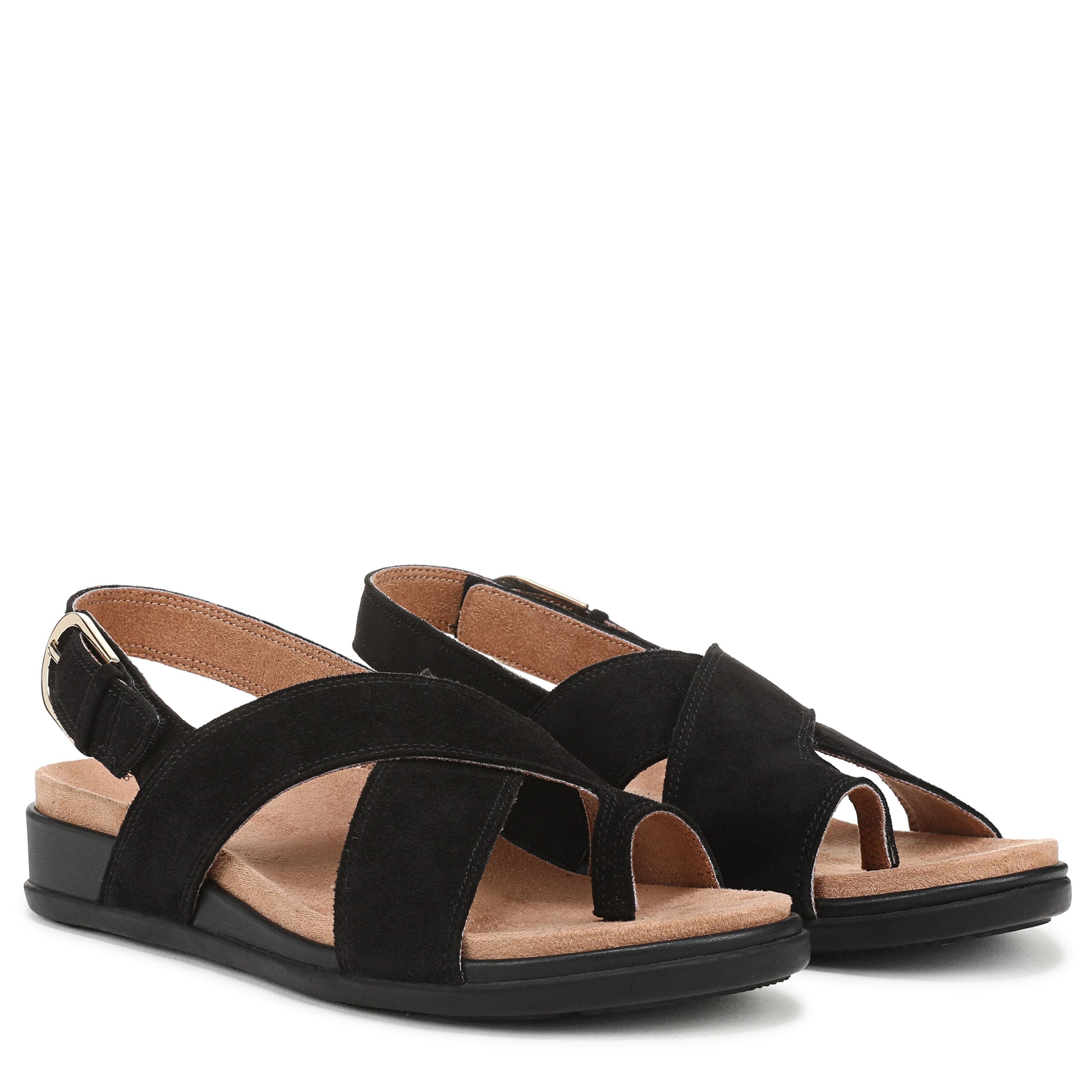 Vionic K1812L3002 - Black Suede - Pair Front Three-Quarter View