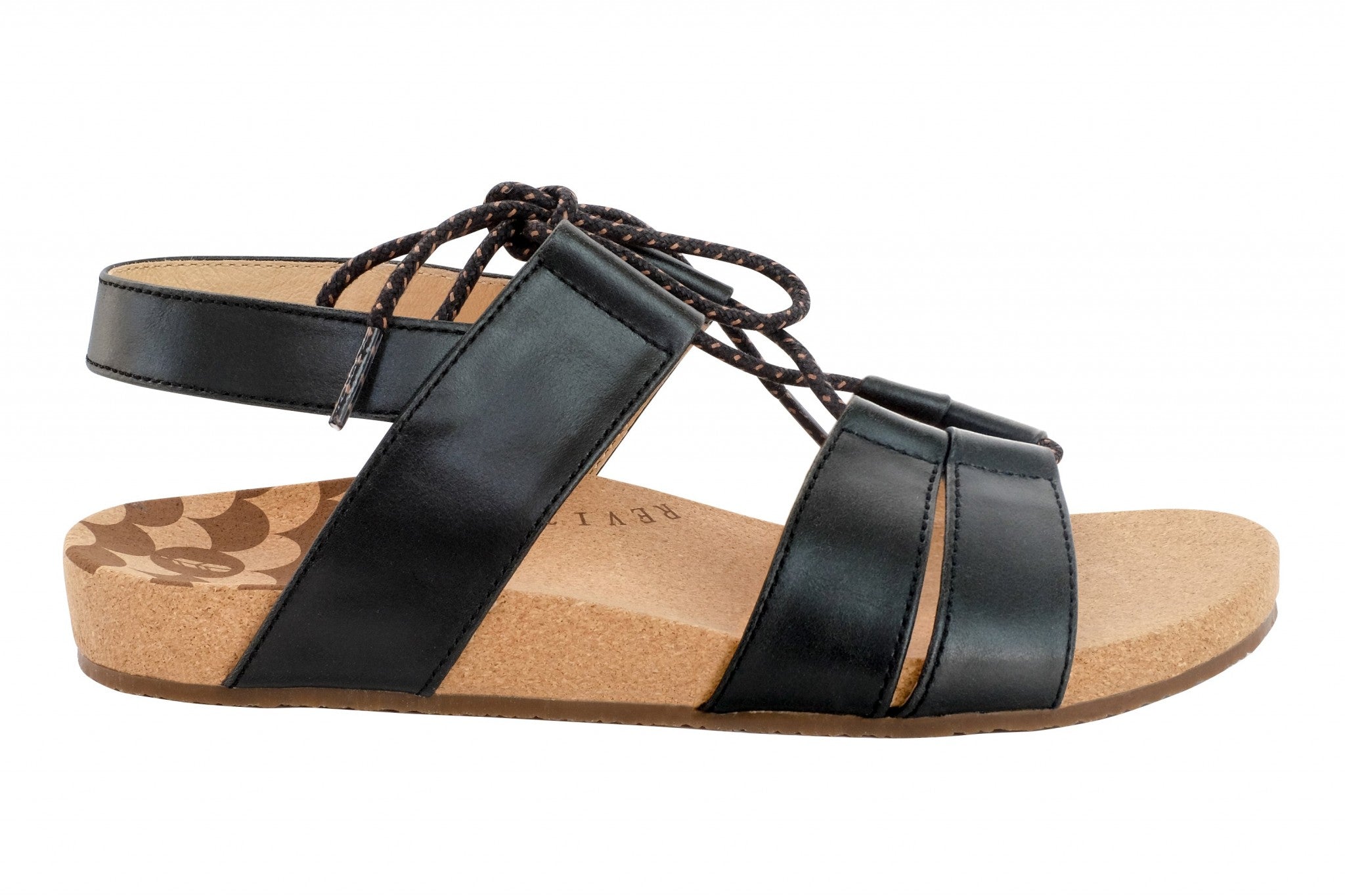 Revitalign Adele Supportive Full Contact Comfort Women's Sandals - Black - Product View - 1
