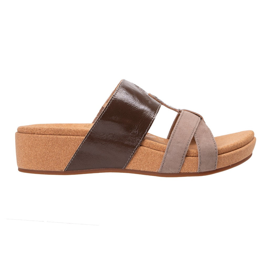 Revitalign Andover Baja Wedge Orthotic Comfort & Support Women's Sandals - Fossil - Product View - 1