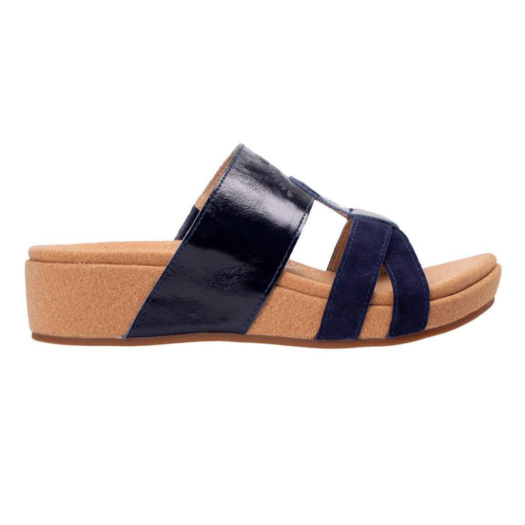 Revitalign Andover Baja Wedge Orthotic Comfort & Support Women's Sandals - Peacoat - Product View - 1