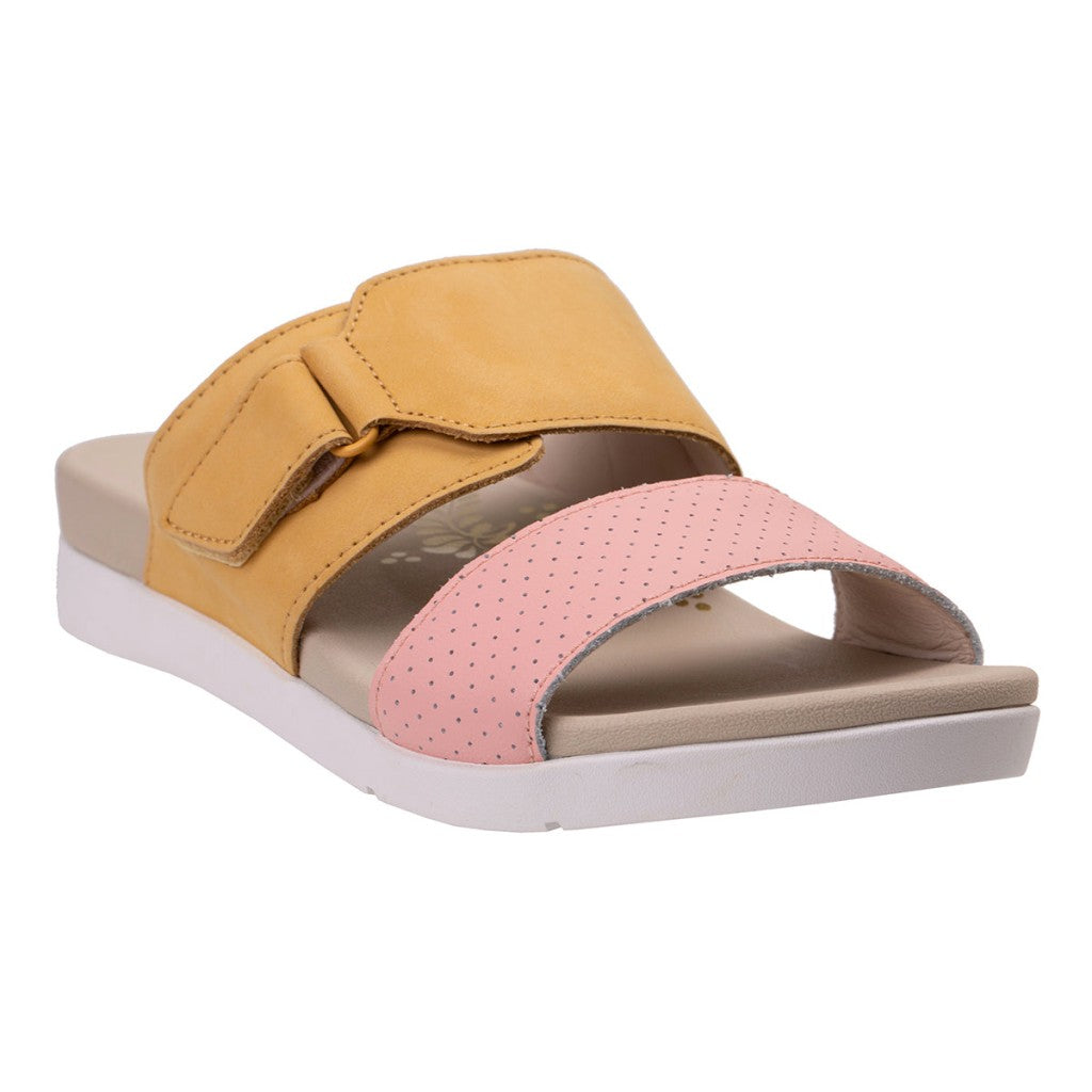 Revitalign Baja Slide Supportive Orthotic Comfort Women's Sandals in Lemonade