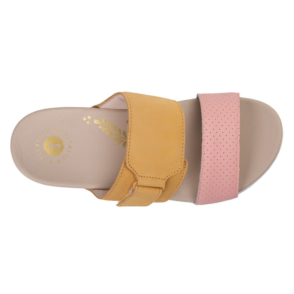 Revitalign Baja Slide Supportive Orthotic Comfort Women's Sandals - Lemonade - Product View - 7