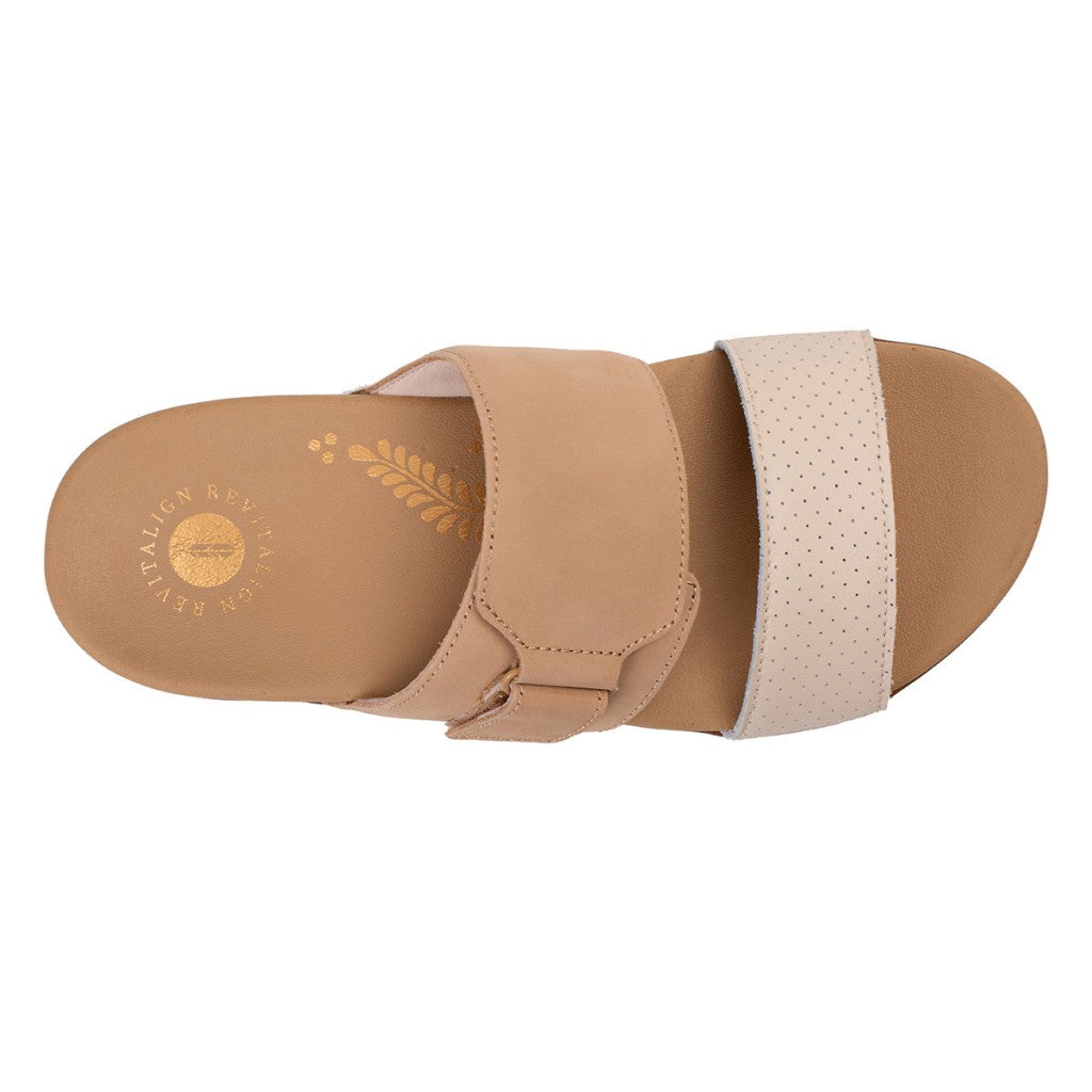 Revitalign Baja Slide Supportive Orthotic Comfort Women's Sandals - Tan - Product View - 7