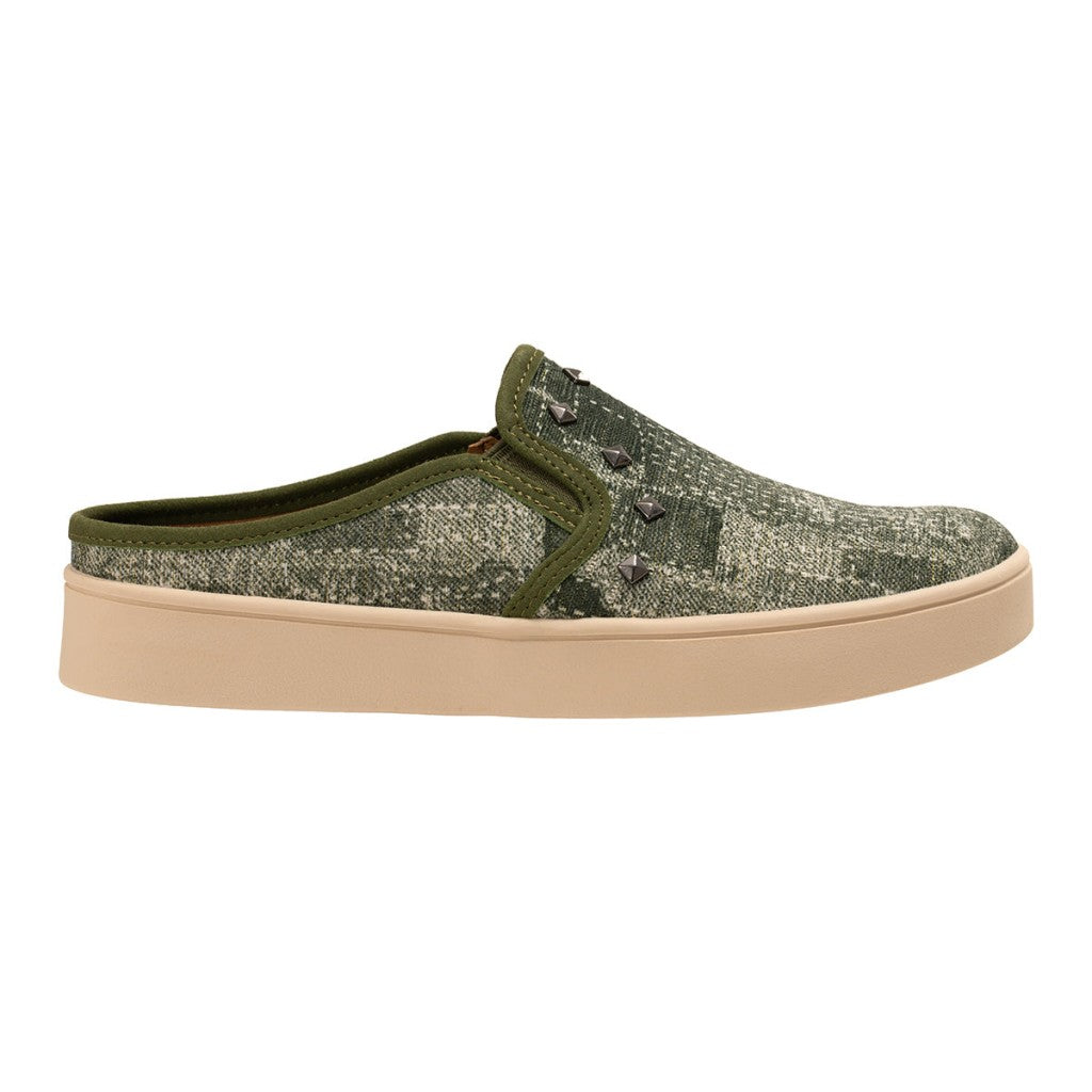 Revitalign Barbados Joy Women's Slip-On Shoes - Green Denim - Product View - 1