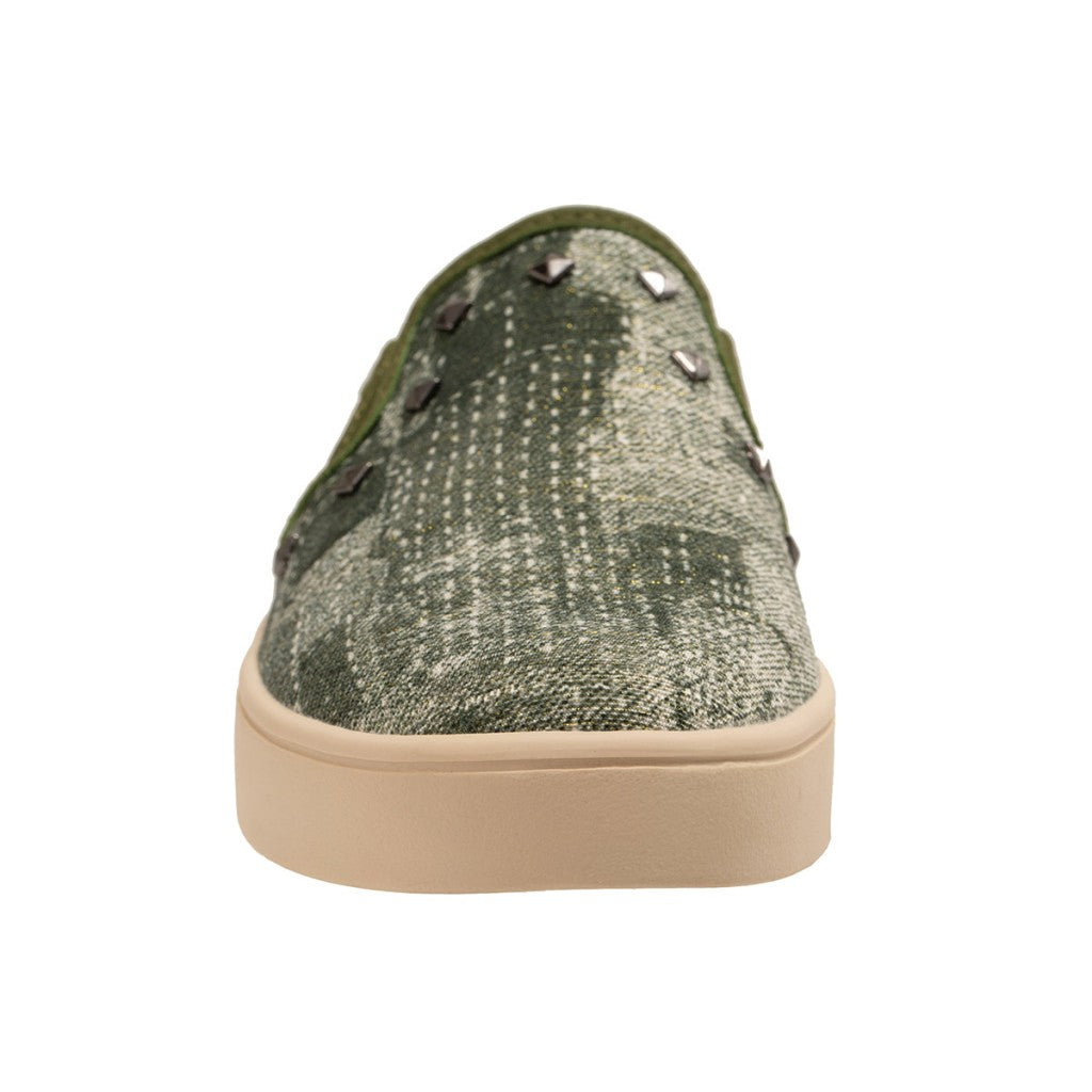 Revitalign Barbados Joy Women's Slip-On Shoes - Green Denim - Product View - 3