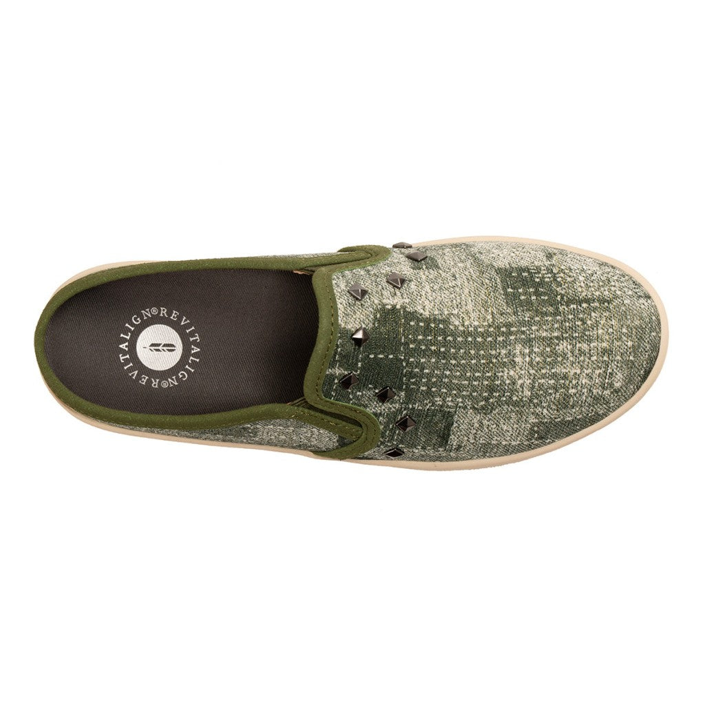 Revitalign Barbados Joy Women's Slip-On Shoes - Green Denim - Product View - 7