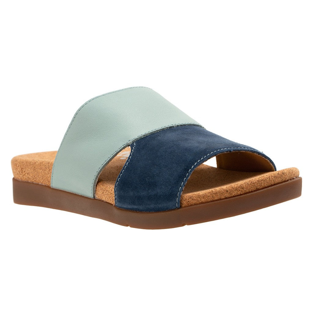Revitalign Basque Slide Supportive Comfort Women's Sandals - Blue - Product View - 2
