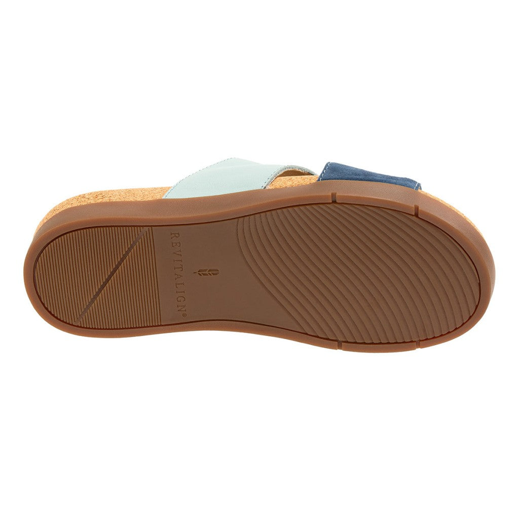 Revitalign Basque Slide Supportive Comfort Women's Sandals - Blue - Product View - 6