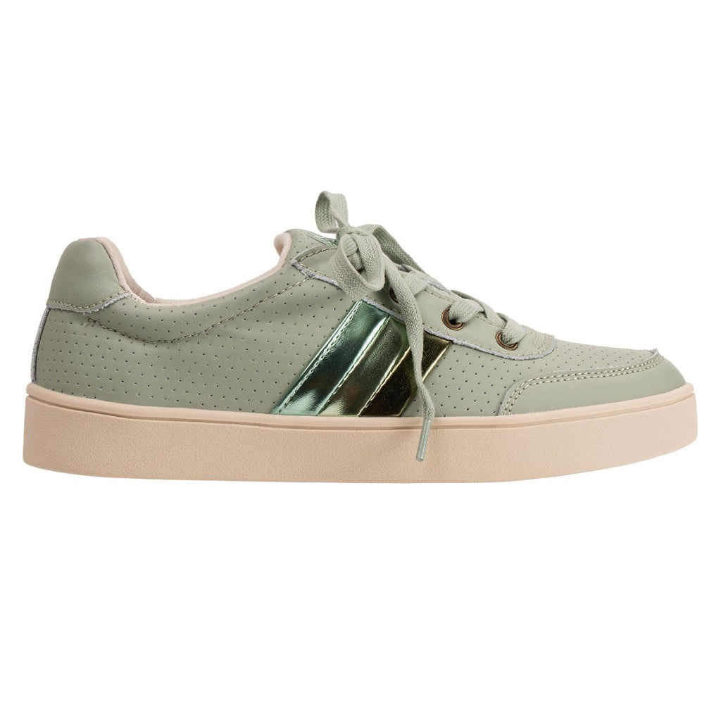 Revitalign Belmont Metallic Stripe Orthotic Comfort Women's Shoes - Dark Sage - Product View - 1