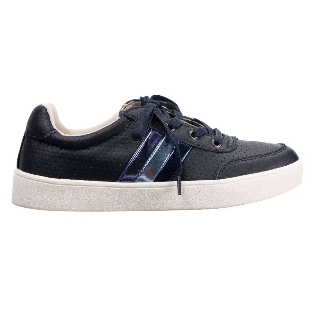 Revitalign Belmont Metallic Stripe Orthotic Comfort Women's Shoes - Navy - Product View - 1