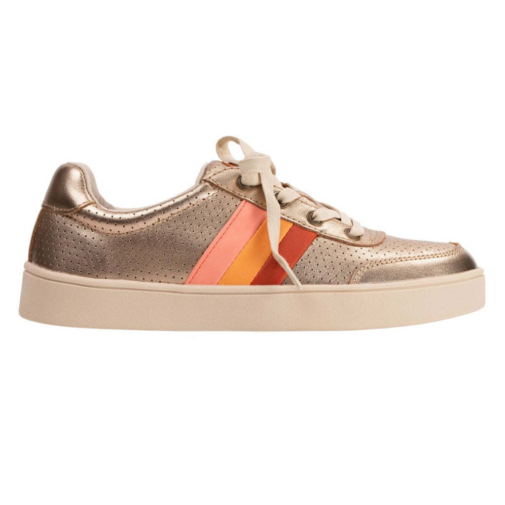 Revitalign Belmont Metallic Stripe Orthotic Comfort Women's Shoes - Rose Gold - Product View - 1
