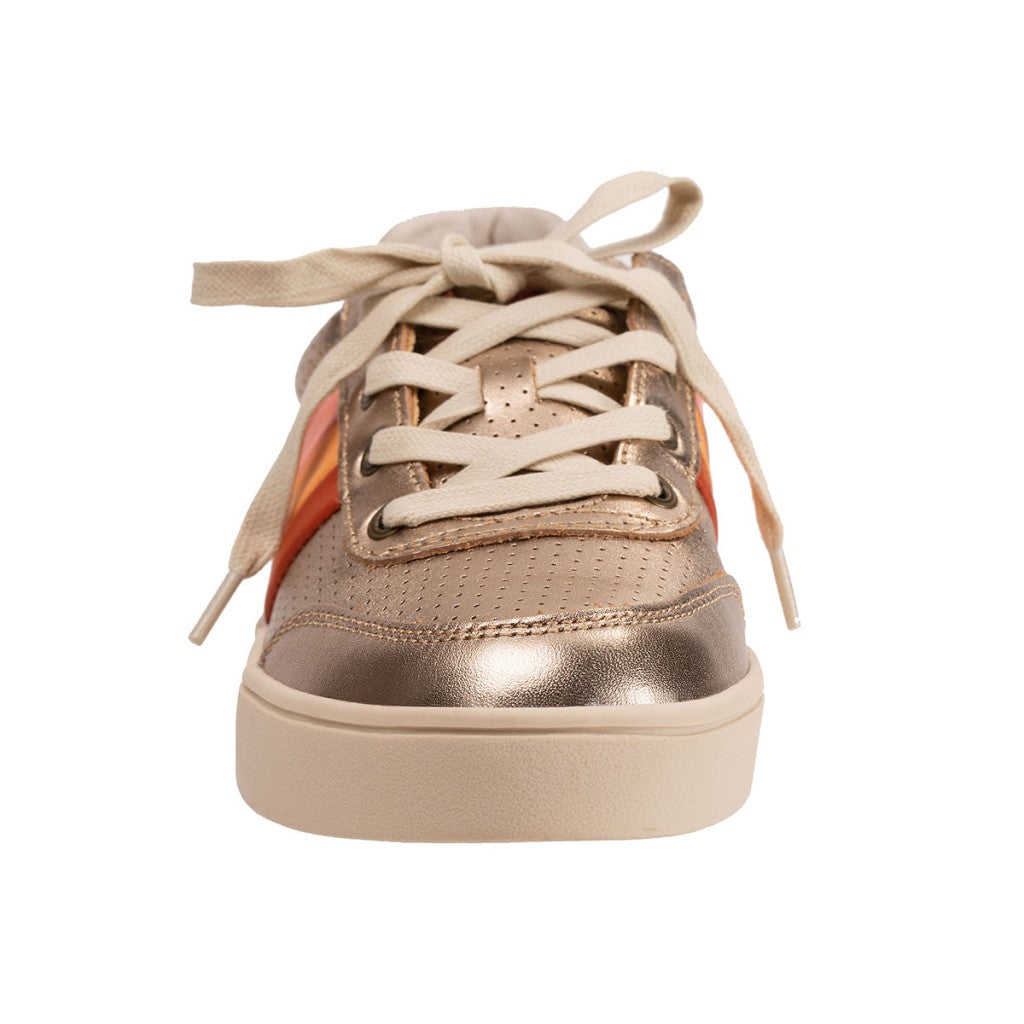 Revitalign Belmont Metallic Stripe Orthotic Comfort Women's Shoes - Rose Gold - Product View - 3