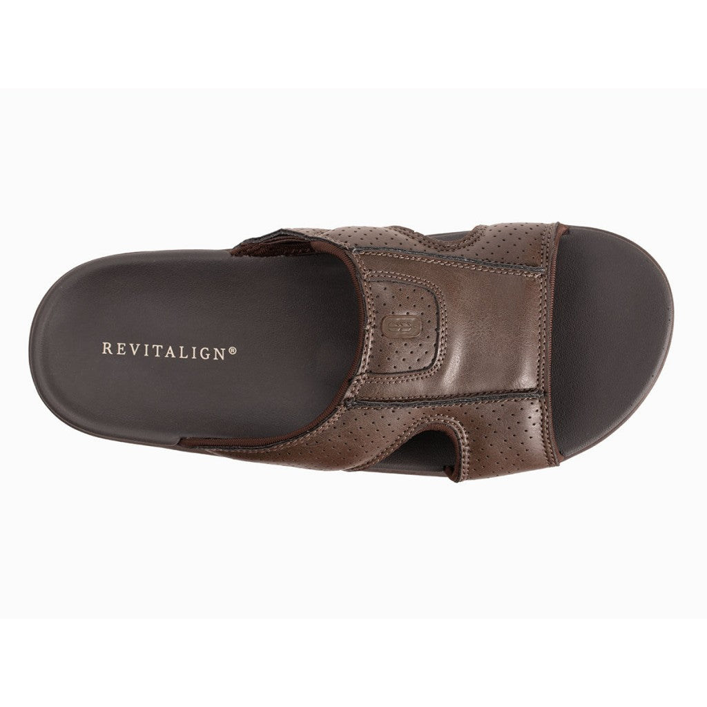 Revitalign Benton Slide Orthotic Comfort Men's Sandals - Brown - Product View - 7