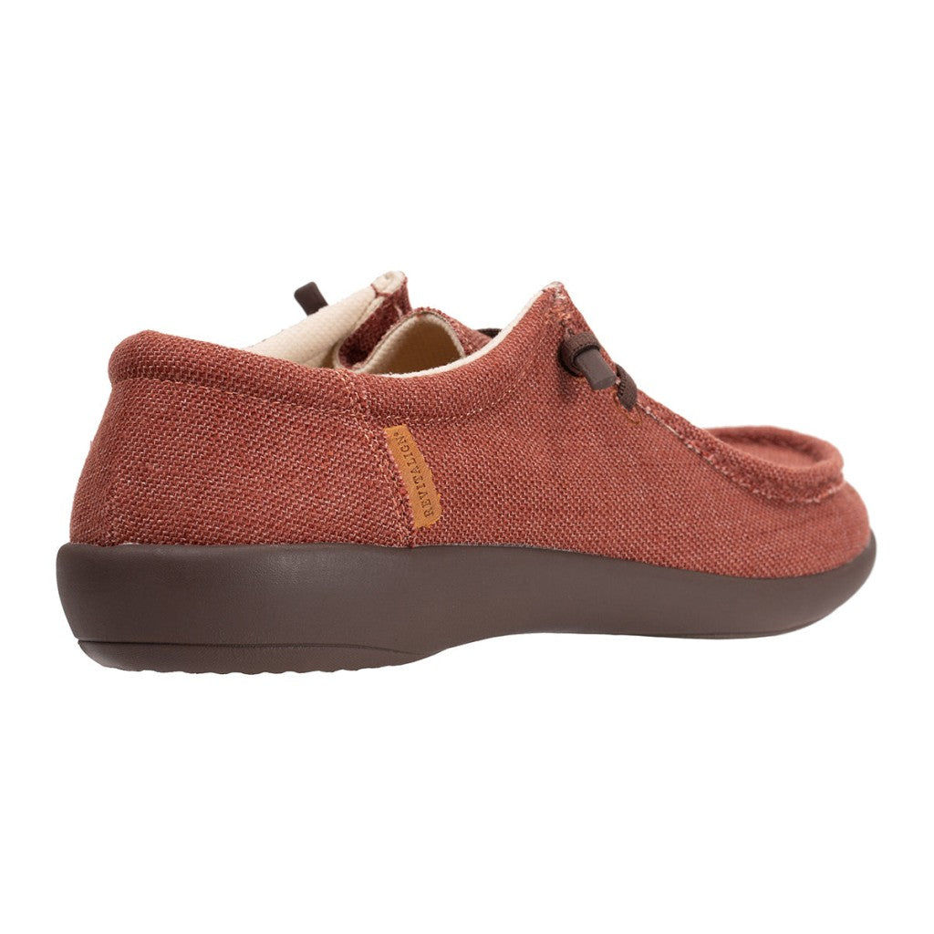 Revitalign Carefree Denim Supportive Slip-On Men's Shoes - Brick - Product View - 4