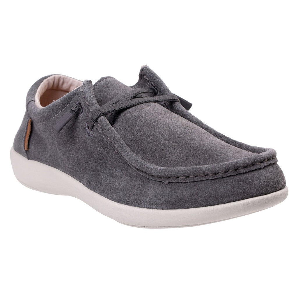 Revitalign Carefree Suede Supportive Men's Shoes - Grey - Product View - 2