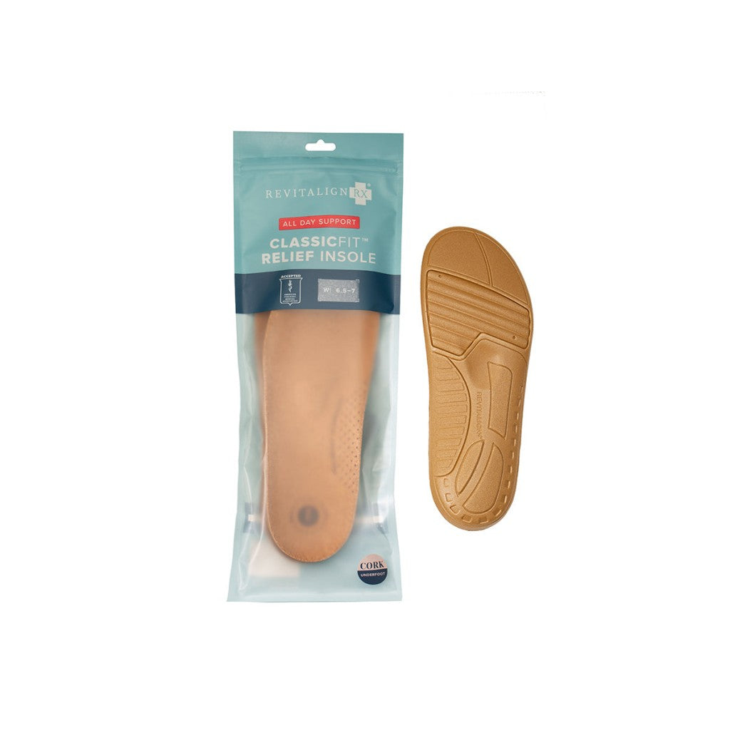 Revitalign Classic Fit Cork Replacement Women's Insoles - One Color - Product View - 8