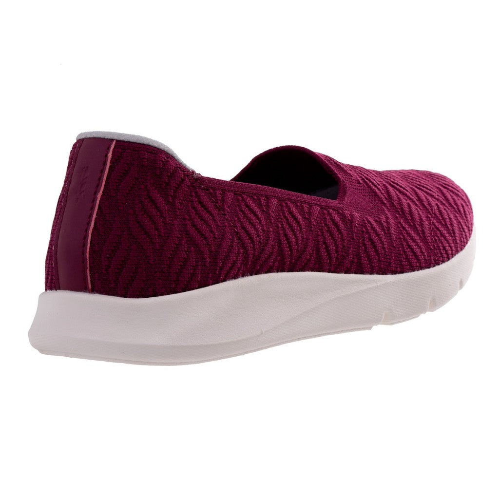 Revitalign Comfort Stretch Wave Supportive Slip-On Women's Shoes - Red Plum - Product View - 4