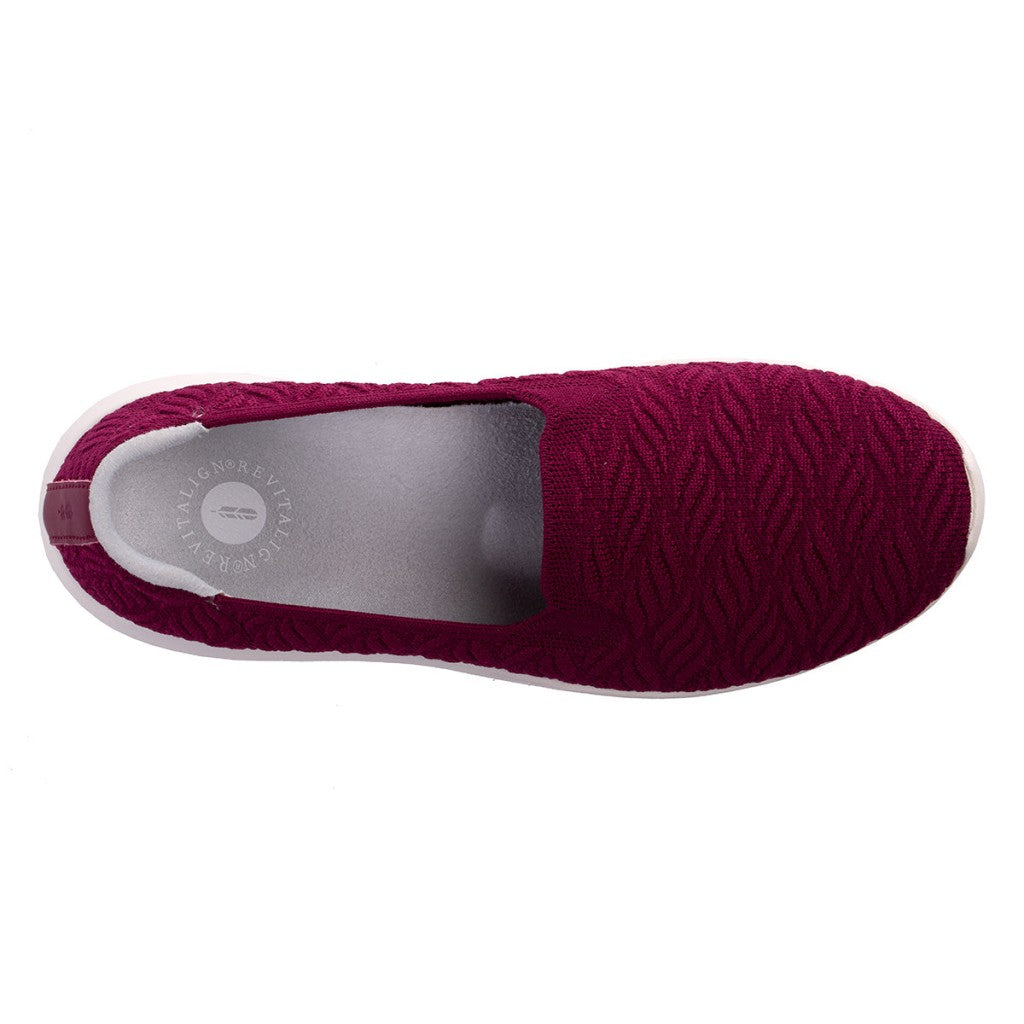 Revitalign Comfort Stretch Wave Supportive Slip-On Women's Shoes - Red Plum - Product View - 7
