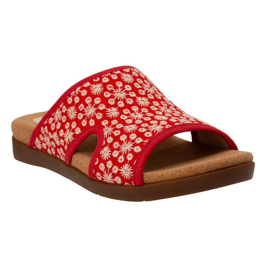Revitalign Daisy Slide Supportive Comfort Women's Sandals - Baked Apple - Product View - 2
