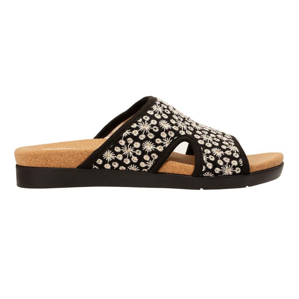 Revitalign Daisy Slide Supportive Comfort Women's Sandals in Black