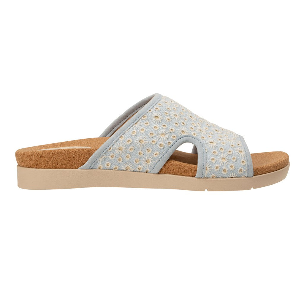 Revitalign Daisy Slide Supportive Comfort Women's Sandals in Light Blue