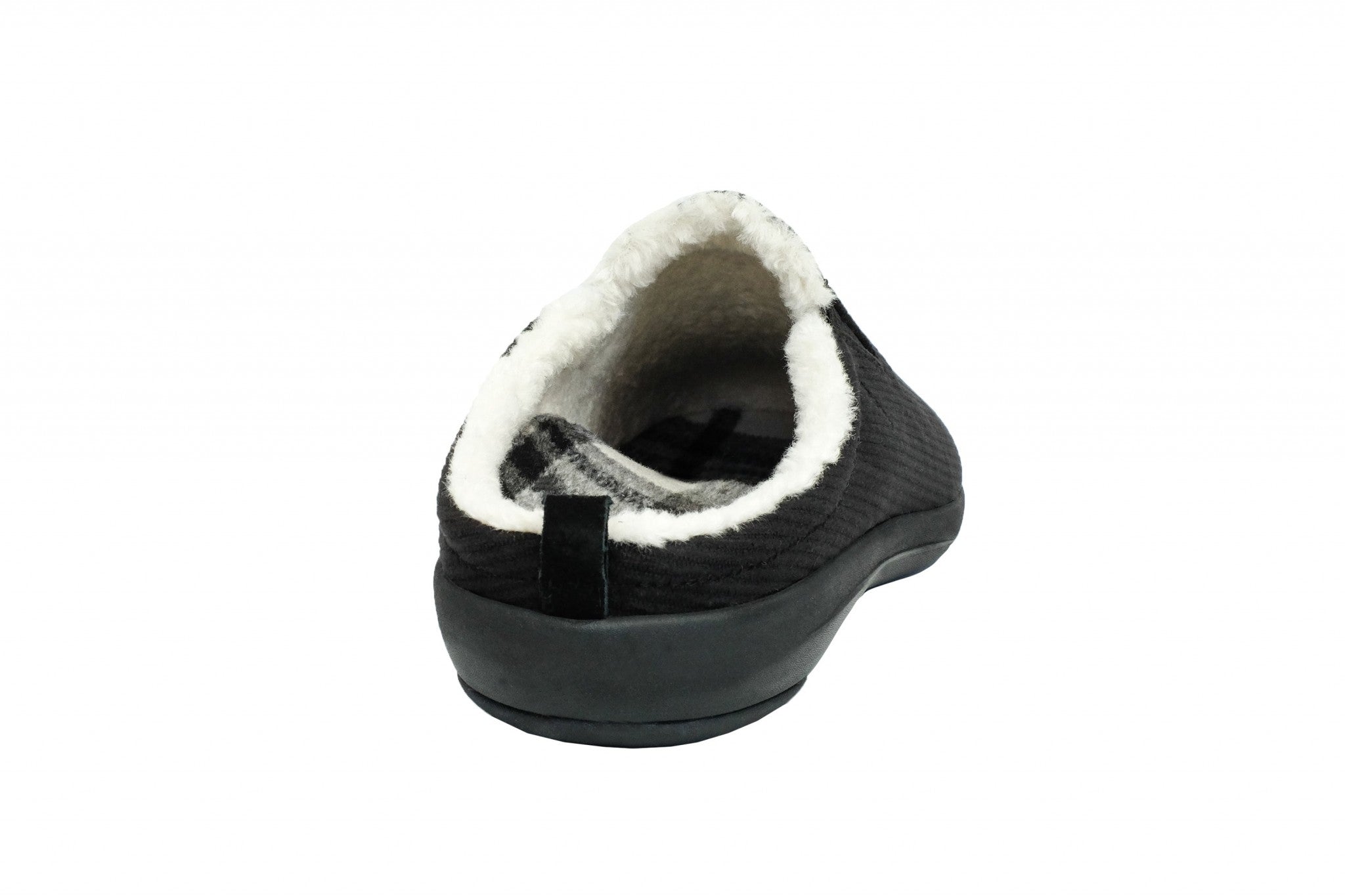 Revitalign Dundee Corduroy Supportive Men's Slippers - Black - Product View - 5