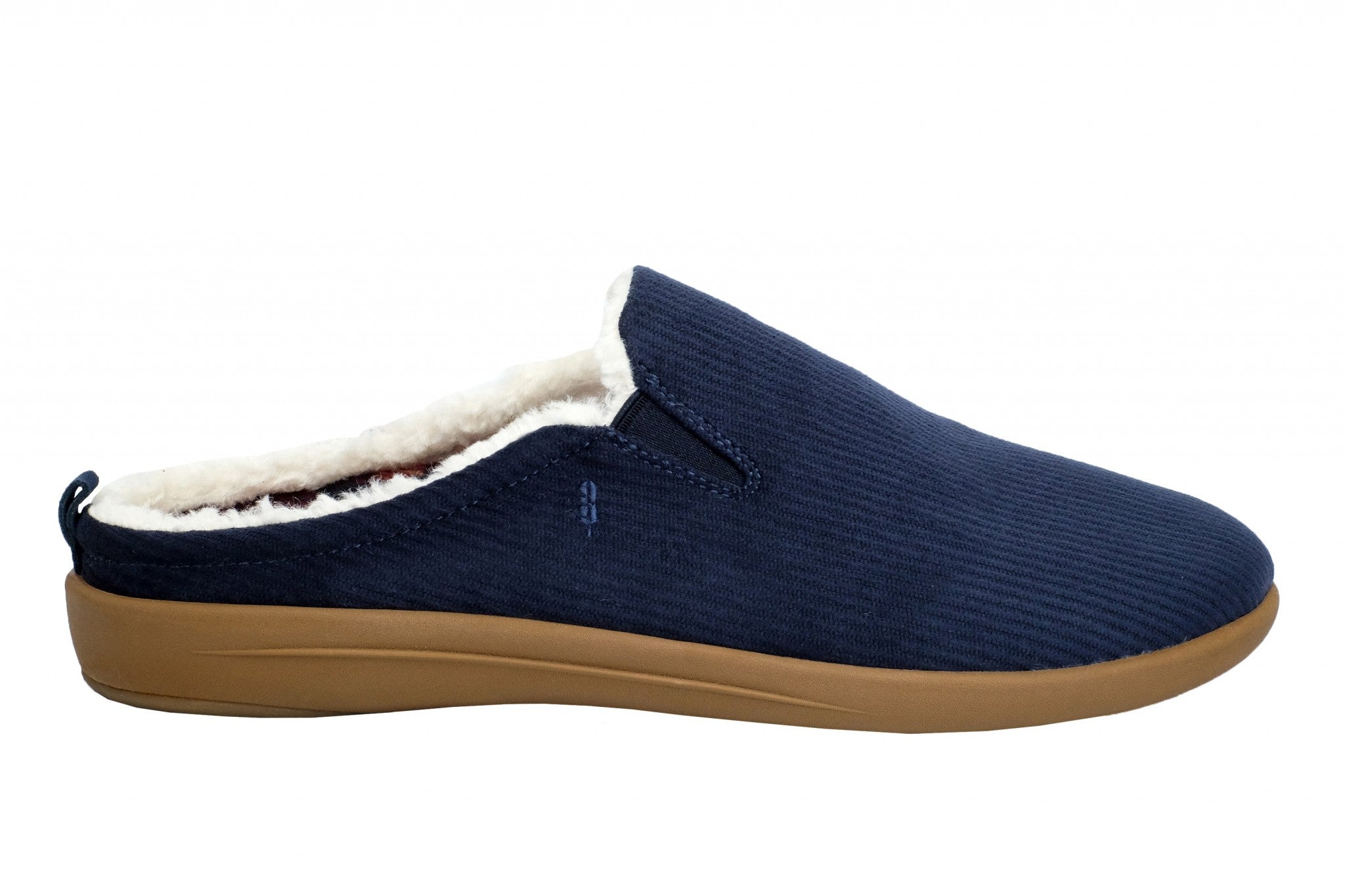 Revitalign Dundee Corduroy Supportive Men's Slippers - Navy - Product View - 1
