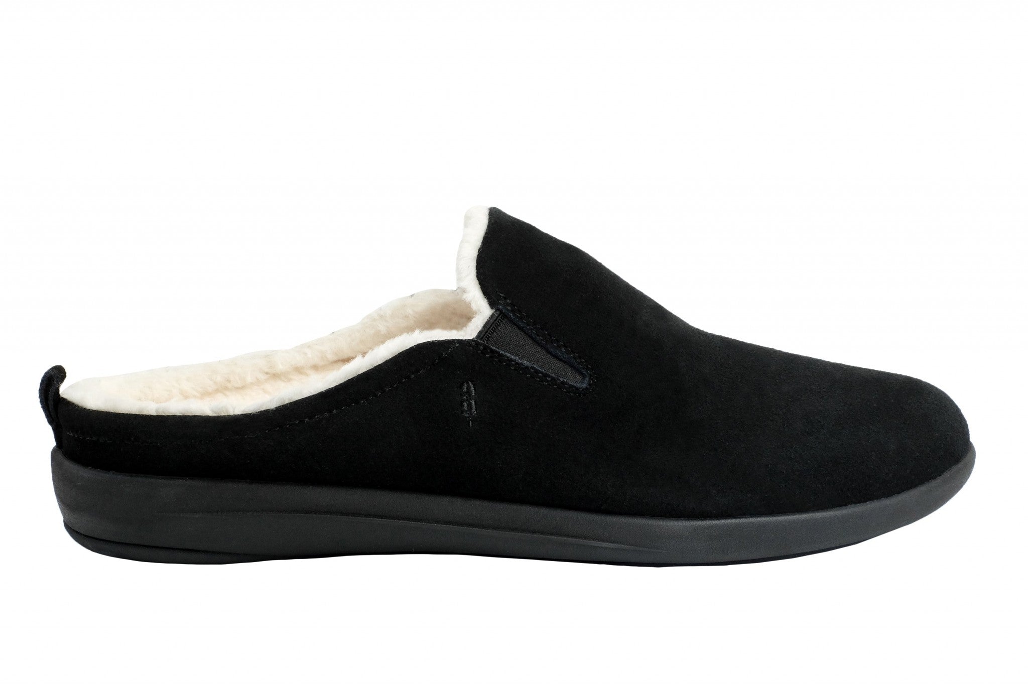 Revitalign Dundee Suede Men's Slippers in Black