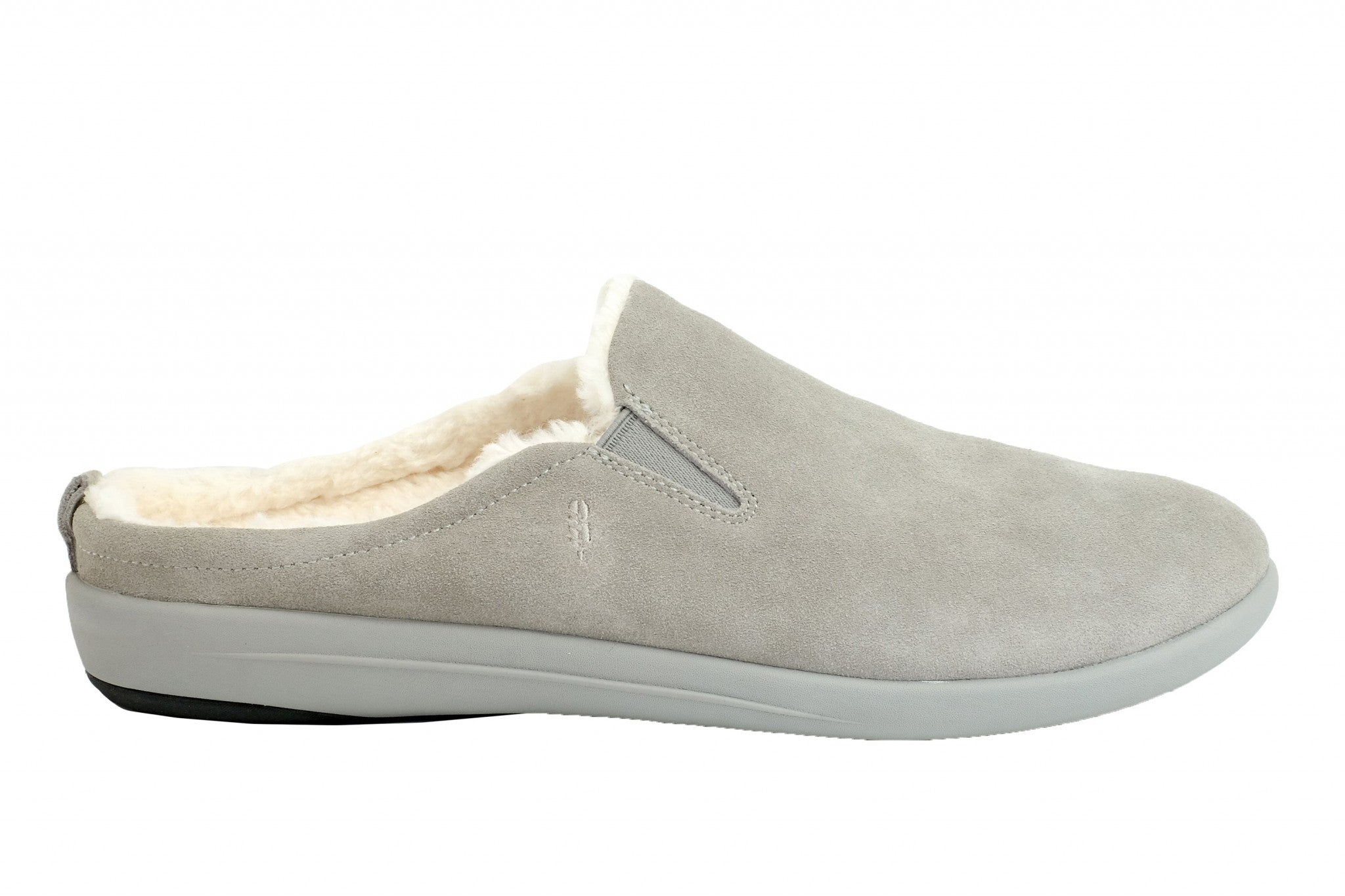 Revitalign Dundee Suede Men's Slippers in Grey
