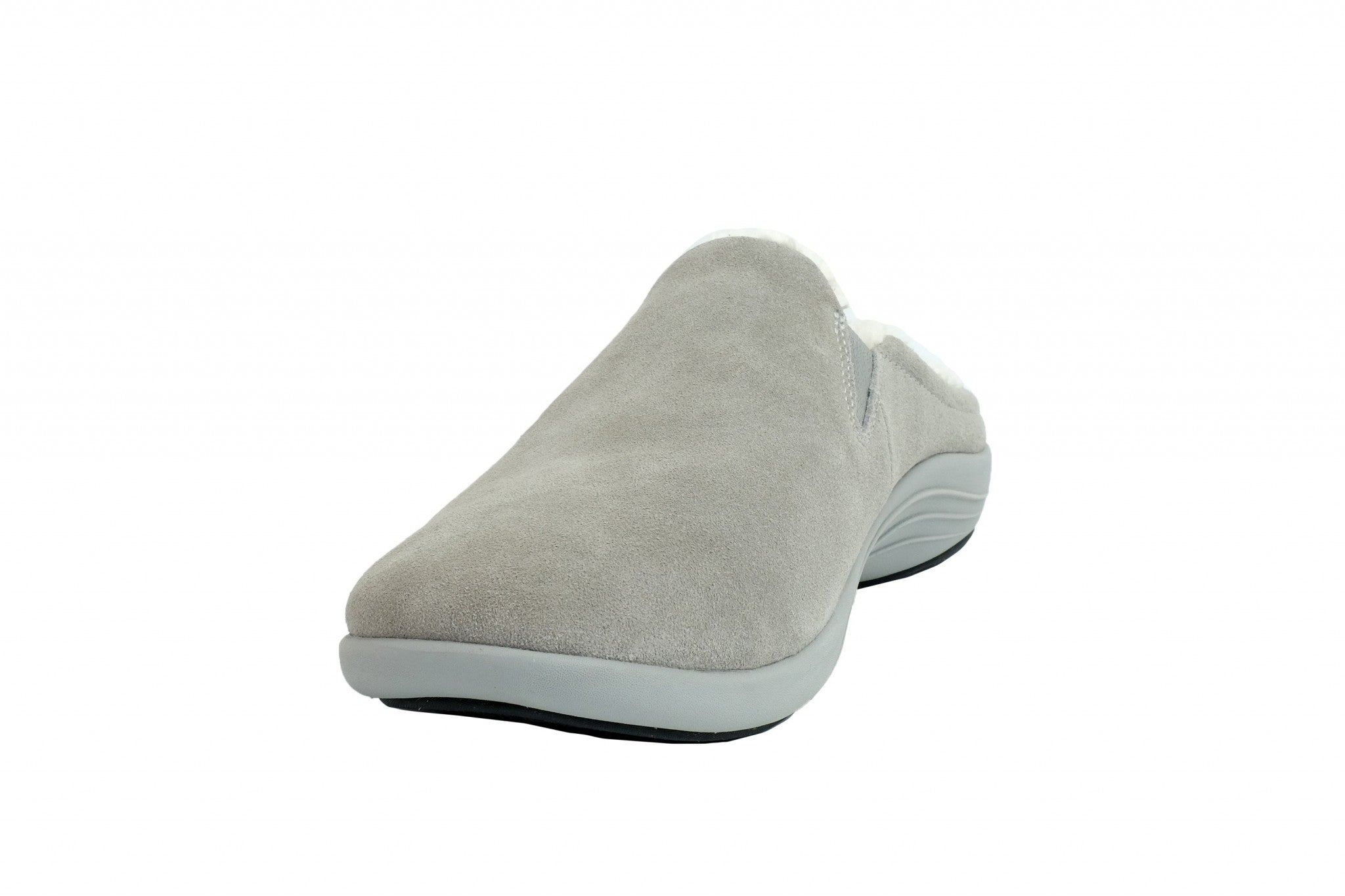 Revitalign Dundee Suede Men's Slippers - Grey - Product View - 3