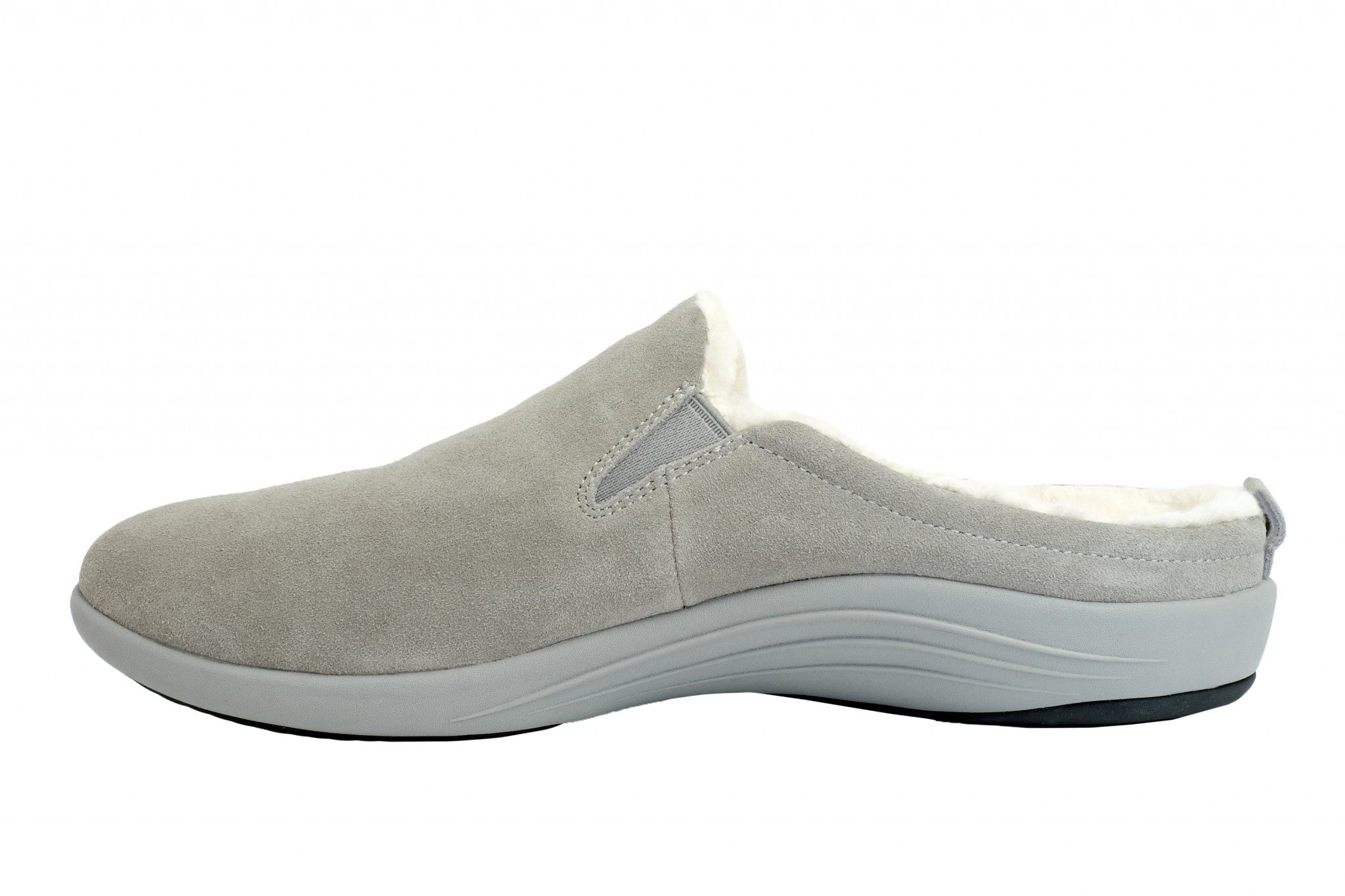 Revitalign Dundee Suede Men's Slippers - Grey - Product View - 4