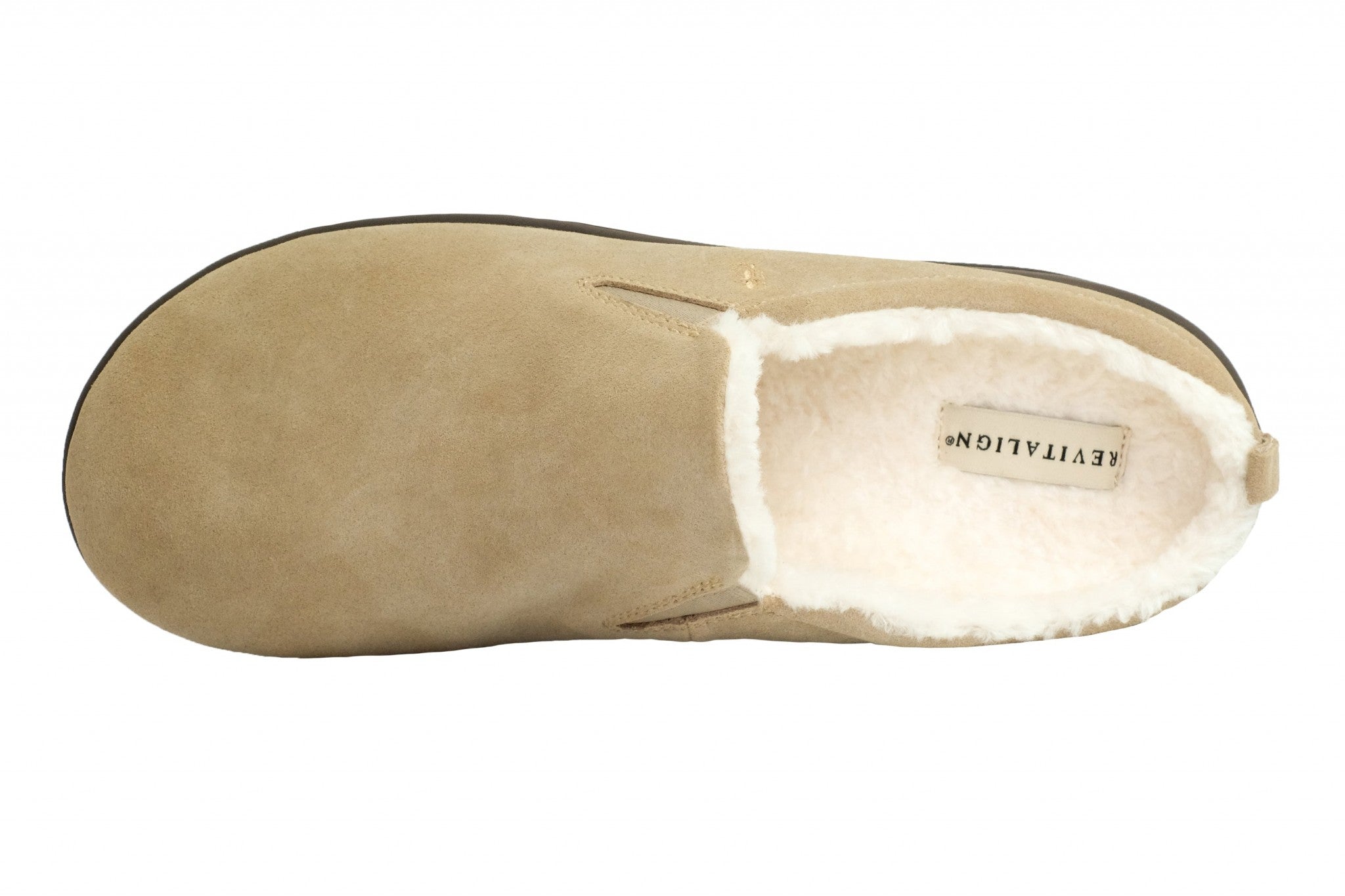 Revitalign Dundee Suede Men's Slippers - Tan - Product View - 6