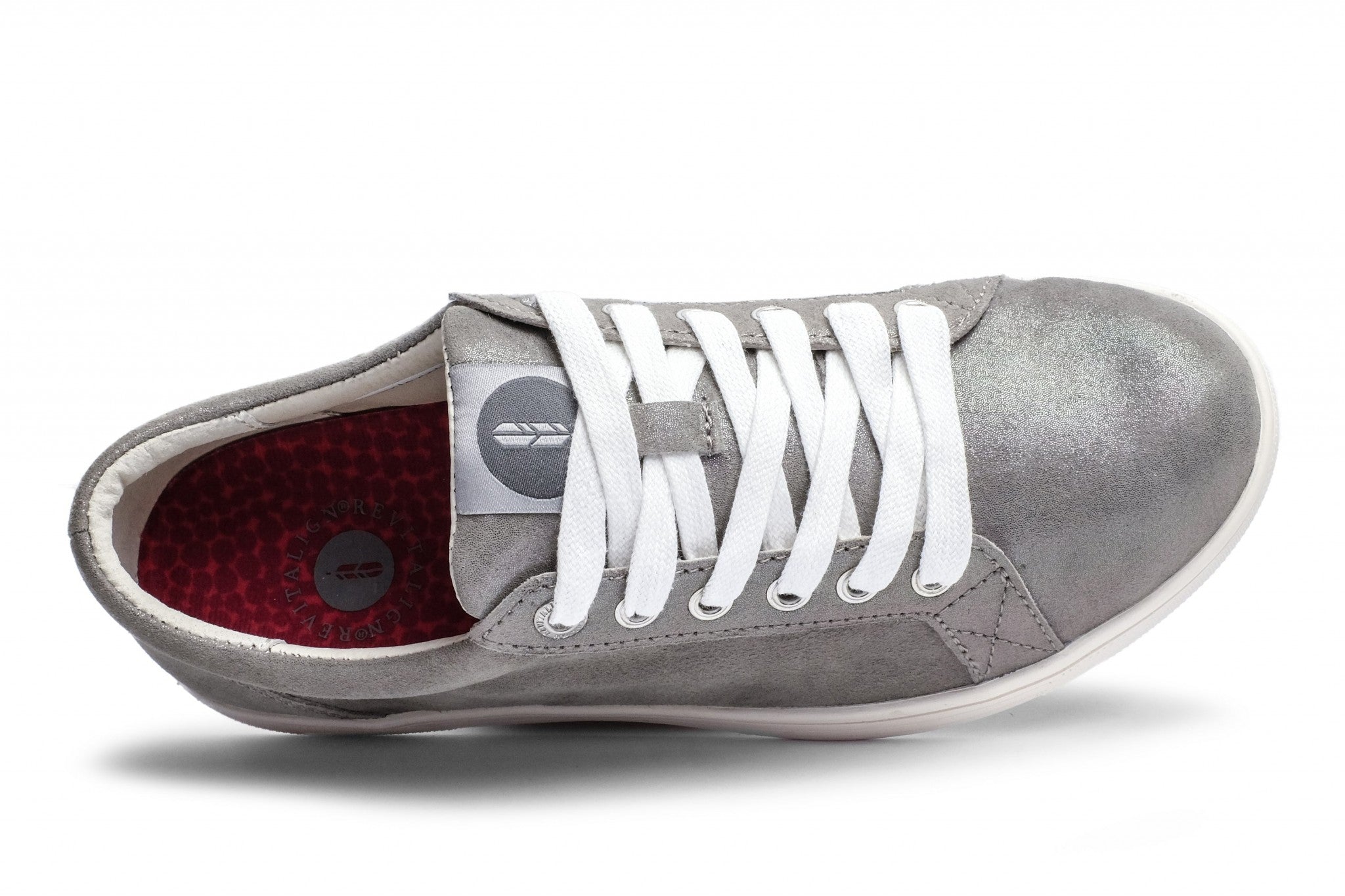 Revitalign Empire Leather Sneaker with Full Contact Comfort Women's Shoes - December Grey - Product View - 6
