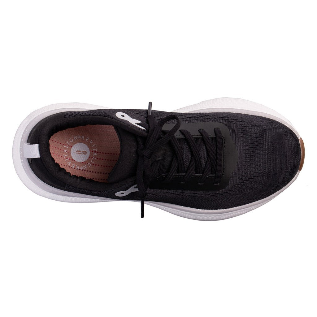 Revitalign Gaia Sneaker Comfort Support Women's Shoes - Black - Product View - 7