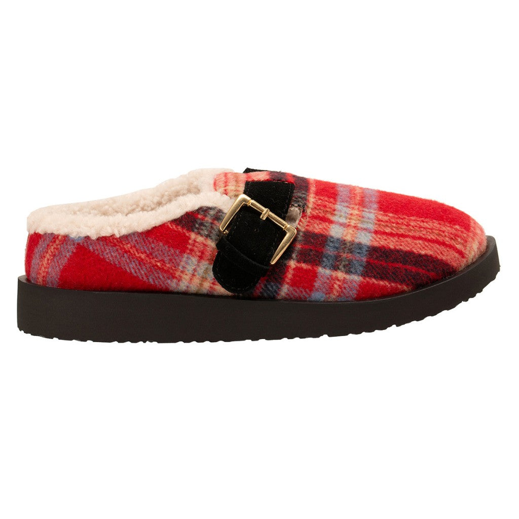 Revitalign Gift Women's Slippers - Plaid Red - Product View - 1