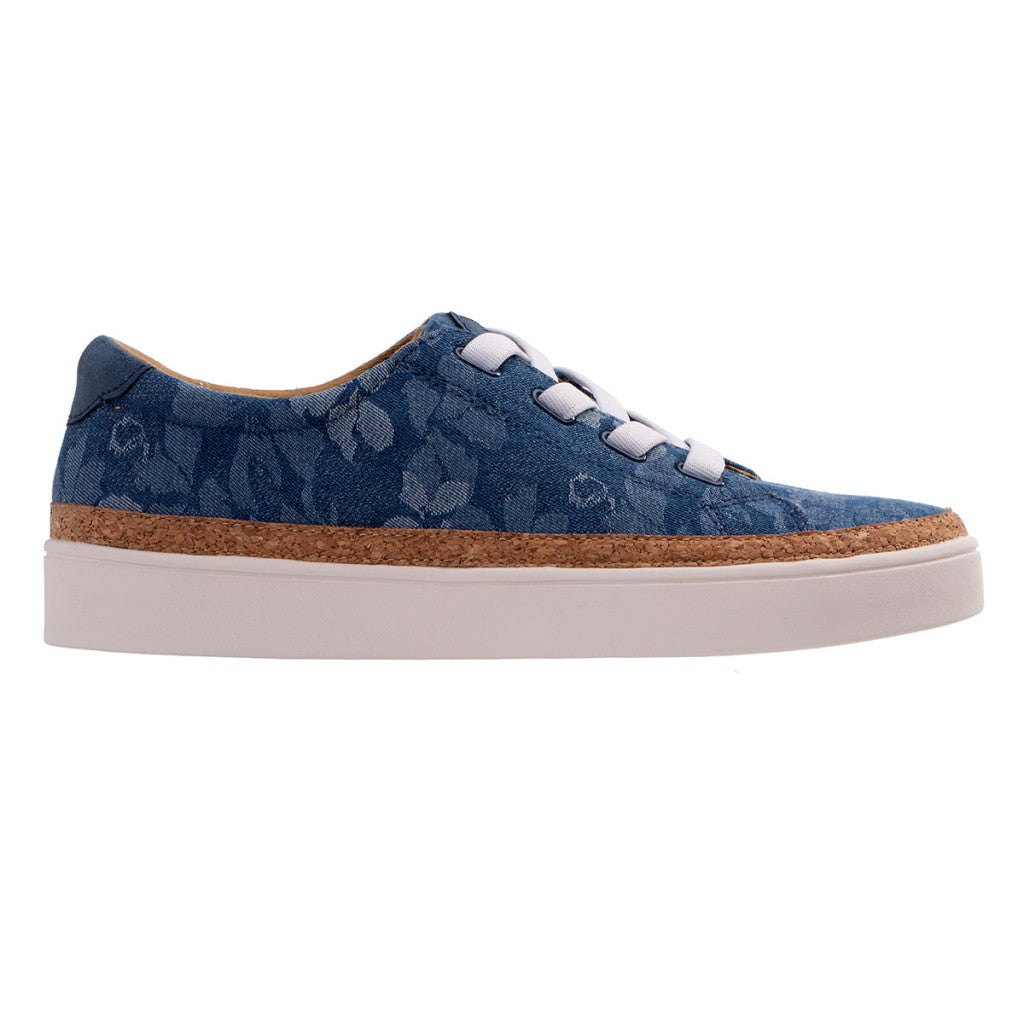 Revitalign Hermosa Orthotic Comfort Slip-On Women's Shoes - Denim Floral - Product View - 1