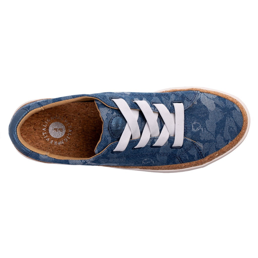 Revitalign Hermosa Orthotic Comfort Slip-On Women's Shoes - Denim Floral - Product View - 7