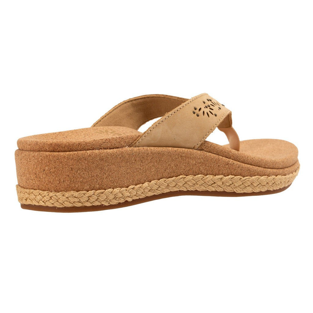 Revitalign Kate Stud Orthotic Comfort Wedge - Almond Buff - Product View - 4