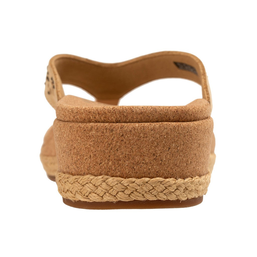 Revitalign Kate Stud Orthotic Comfort Wedge - Almond Buff - Product View - 5