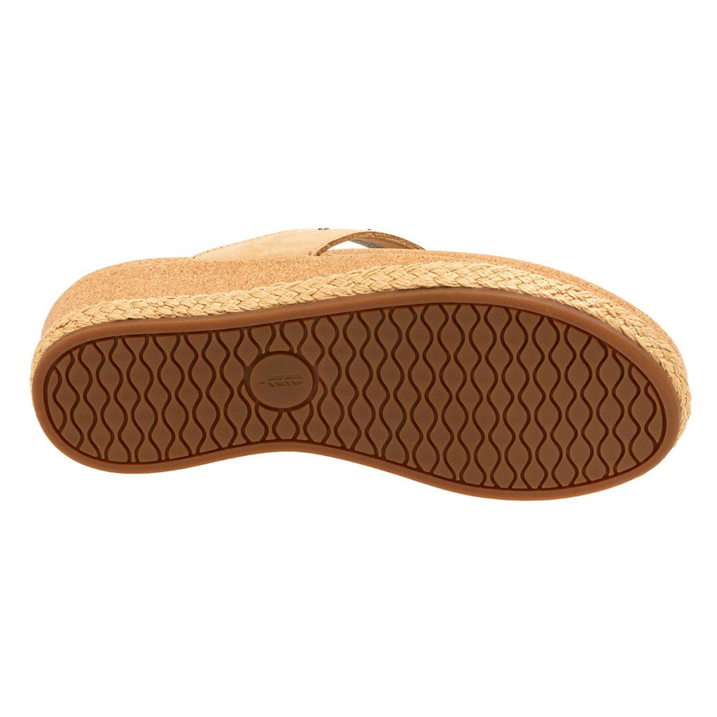 Revitalign Kate Stud Orthotic Comfort Wedge - Almond Buff - Product View - 6