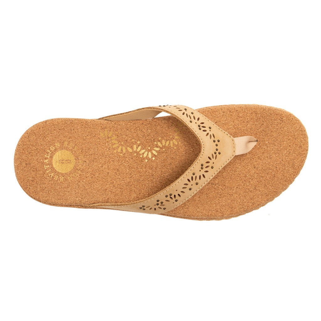 Revitalign Kate Stud Orthotic Comfort Wedge - Almond Buff - Product View - 7